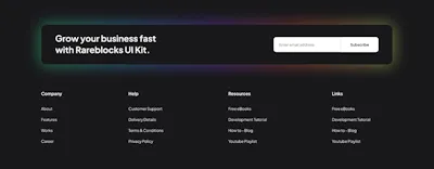 Footer 2 Component - Figma UI Design Element