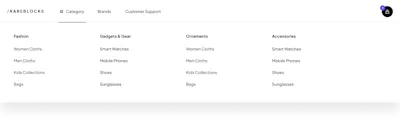 Navigation menu horizontal Component - Figma UI Design Element