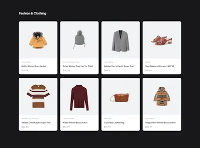 Product Item Cards Component - Figma UI Design Element
