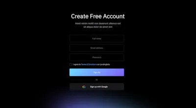Signup Component - Figma UI Design Element