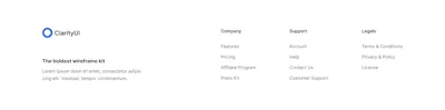 Footer  Component - Figma UI Design Element