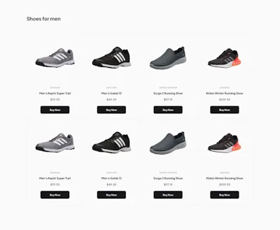 Product Item Cards Component - Figma UI Design Element