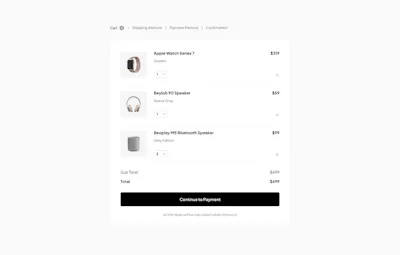 Cart Component - Figma UI Design Element