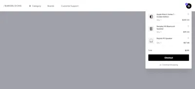 Cart Modal Component - Figma UI Design Element