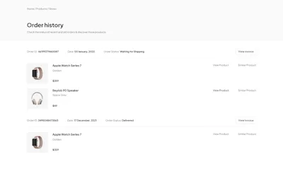 Order Details Component - Figma UI Design Element