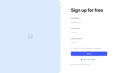 Signup  Component - Figma UI Design Element