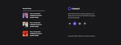 Footer Component - Figma UI Design Element
