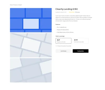 Product detail Component - Figma UI Design Element