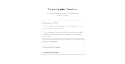 FAQ Component - Figma UI Design Element