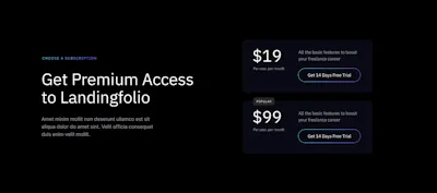 Pricing Component - Figma UI Design Element