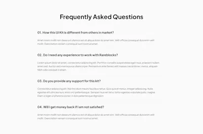 FAQ 1 Component - Figma UI Design Element