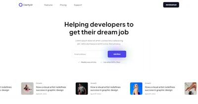 Hero 5 Component - Figma UI Design Element