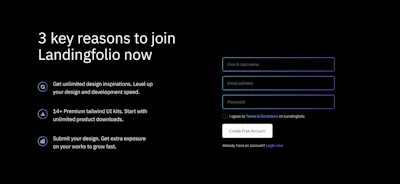 Signup Component - Figma UI Design Element