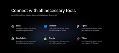 Integrations Component - Figma UI Design Element