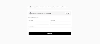Checkout Component - Figma UI Design Element