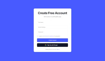 Sign up Component - Figma UI Design Element