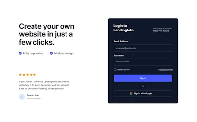 Login Component - Figma UI Design Element