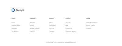 Footer Component - Figma UI Design Element