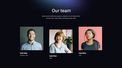 Team Component - Figma UI Design Element
