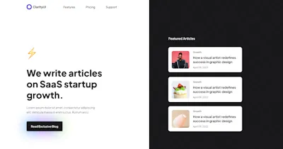 Hero 6 Component - Figma UI Design Element
