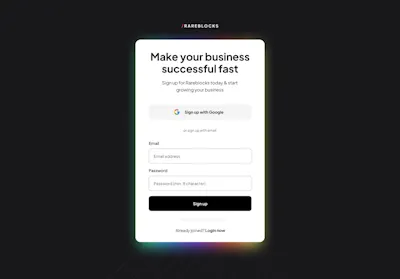 Signup 2 Component - Figma UI Design Element