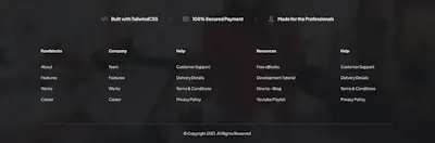 Footer Component - Figma UI Design Element