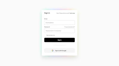 Signin 5 Component - Figma UI Design Element