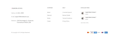 Footer Component - Figma UI Design Element