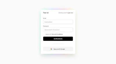 Signup 5 Component - Figma UI Design Element