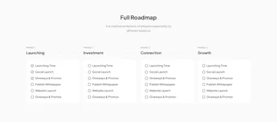 Roadmap Component - Figma UI Design Element