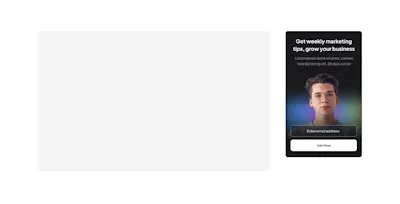 Sidebar newsletter Component - Figma UI Design Element