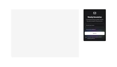 Sidebar newsletter Component - Figma UI Design Element