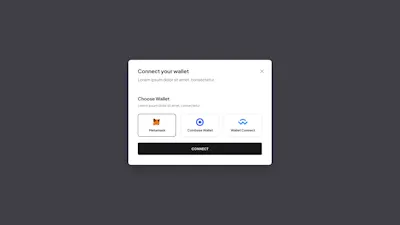 Connect wallet Component - Figma UI Design Element