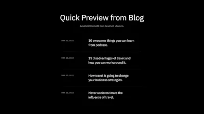Blog Component - Figma UI Design Element