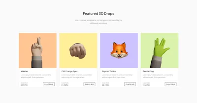 Featured Drops Component - Figma UI Design Element