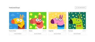 Featured Drops Component - Figma UI Design Element