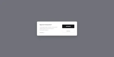 Approve transaction Component - Figma UI Design Element