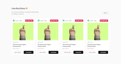Marketplace Items Component - Figma UI Design Element