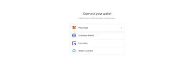 Connect wallet Component - Figma UI Design Element