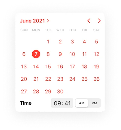 Calendar Component - Figma UI Design Element
