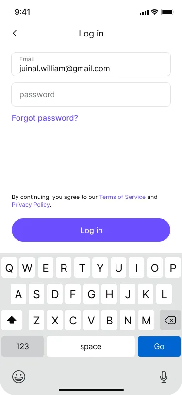 Login - Email Component - Figma UI Design Element