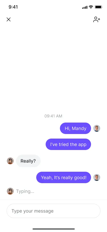 Chat Component - Figma UI Design Element