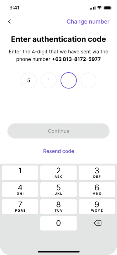 OTP Verification Component - Figma UI Design Element