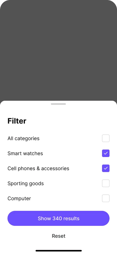 Filter Component - Figma UI Design Element