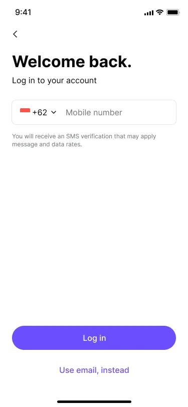 Login - Mobile Phone Component - Figma UI Design Element