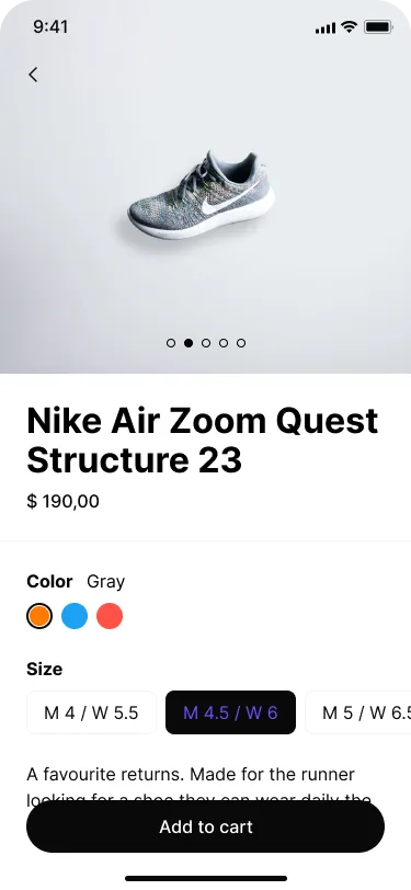 Product Detail Component - Figma UI Design Element