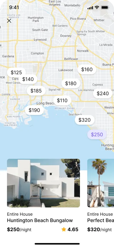 Map Component - Figma UI Design Element