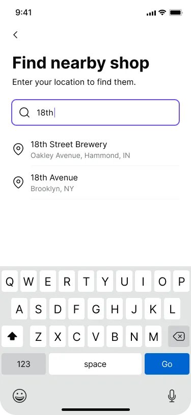 Set up - Location Component - Figma UI Design Element