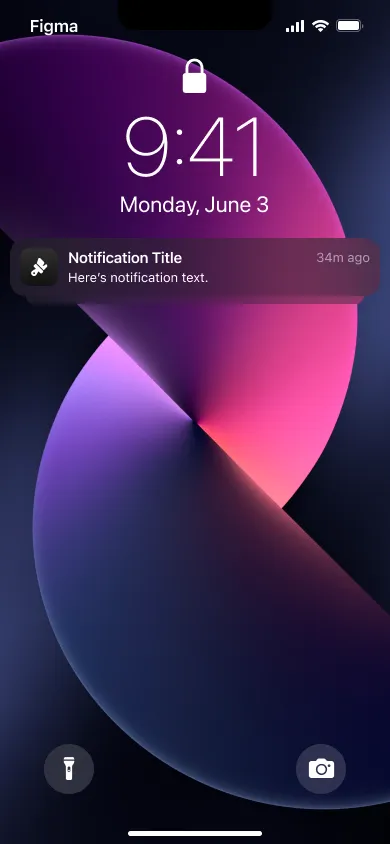 Lockscreen Component - Figma UI Design Element