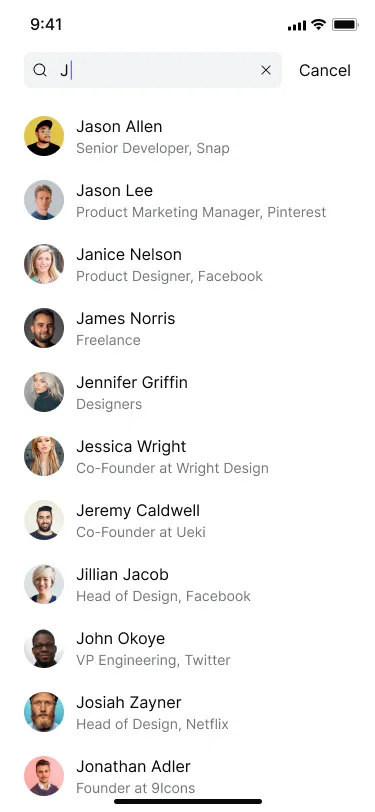 Search Results Component - Figma UI Design Element
